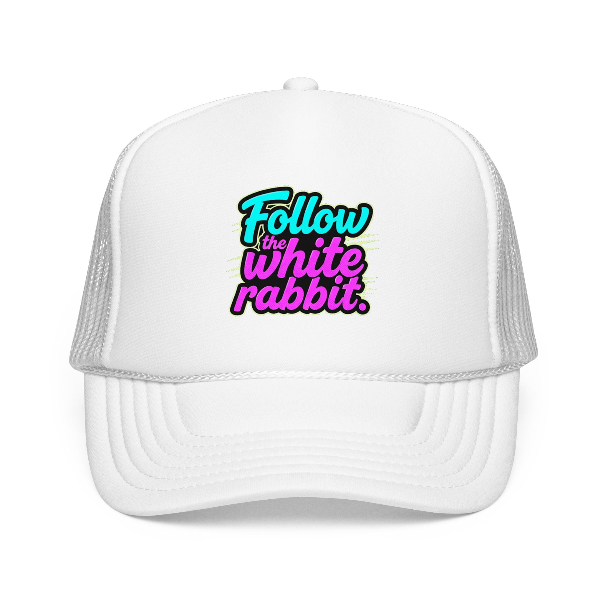 "Follow The White Rabbit" Big Foam Trucker