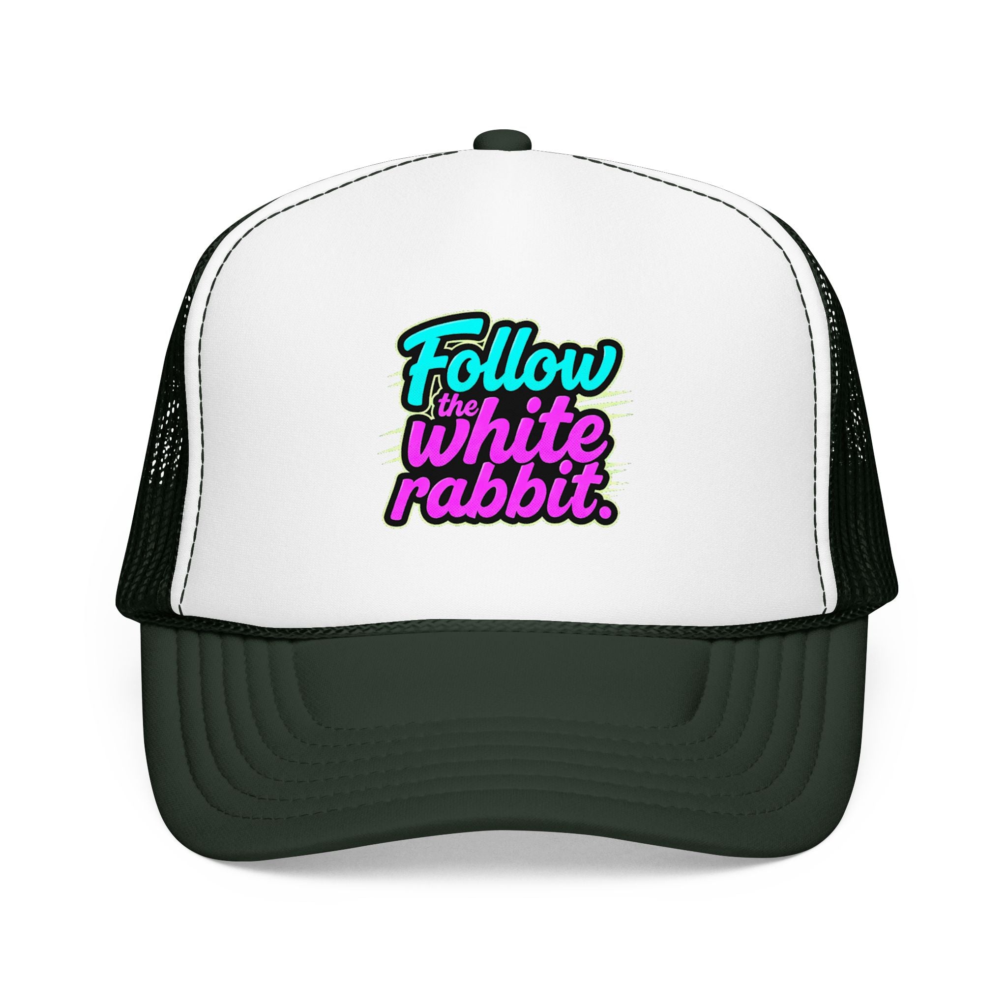 "Follow The White Rabbit" Big Foam Trucker
