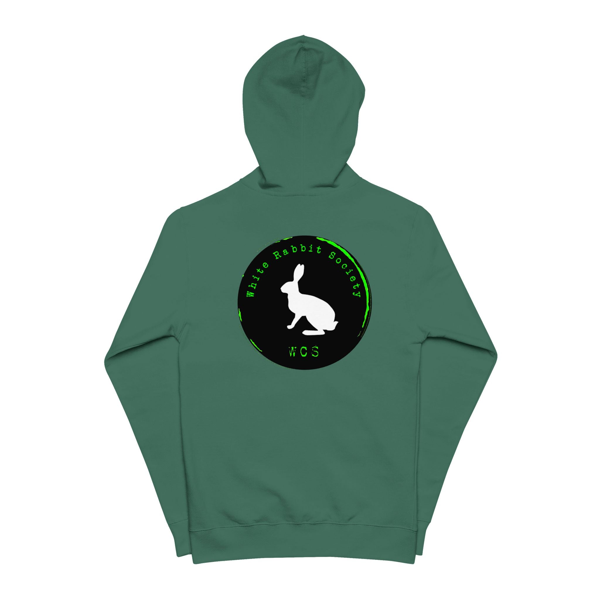 "Follow the white rabbit" Full Zip Hoodie