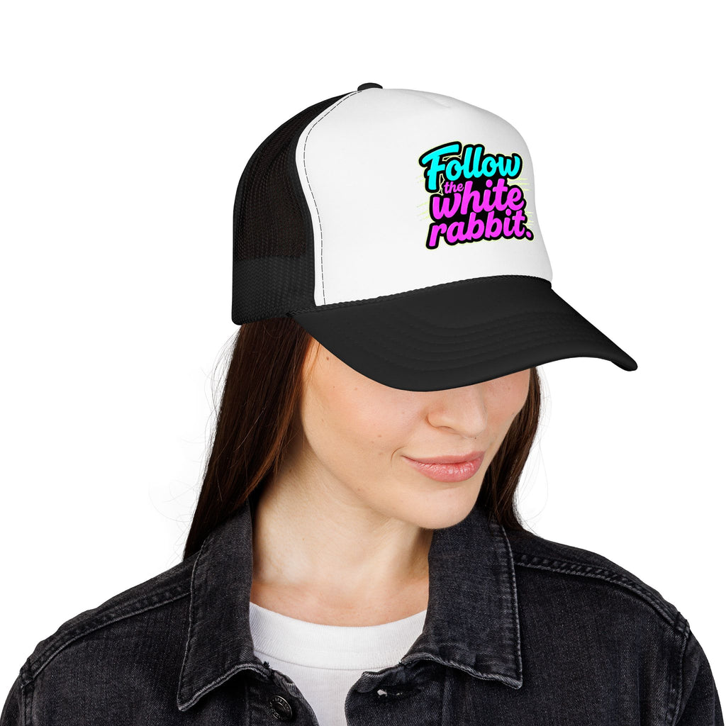"Follow The White Rabbit" Big Foam Trucker