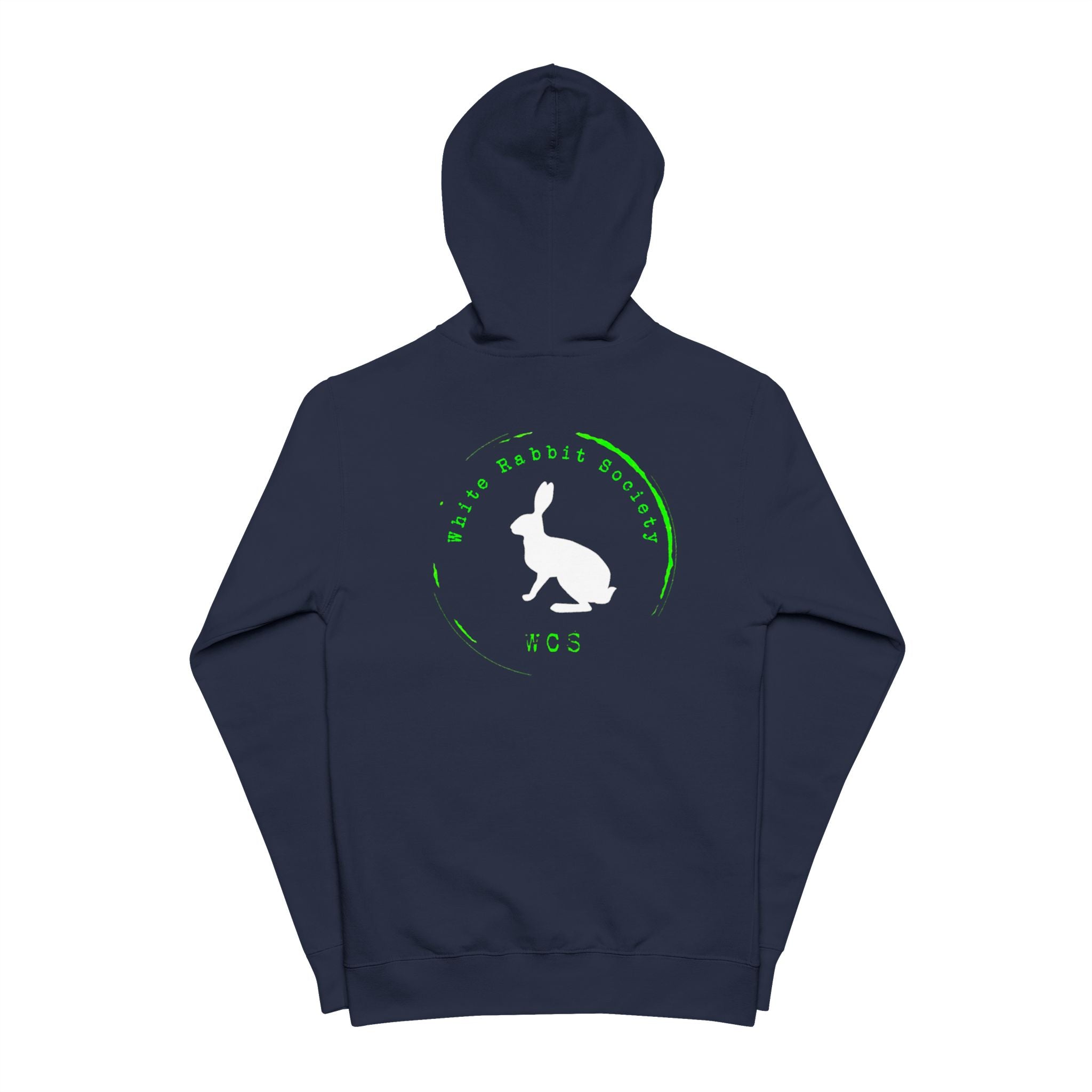 "Follow the white rabbit" Full Zip Hoodie
