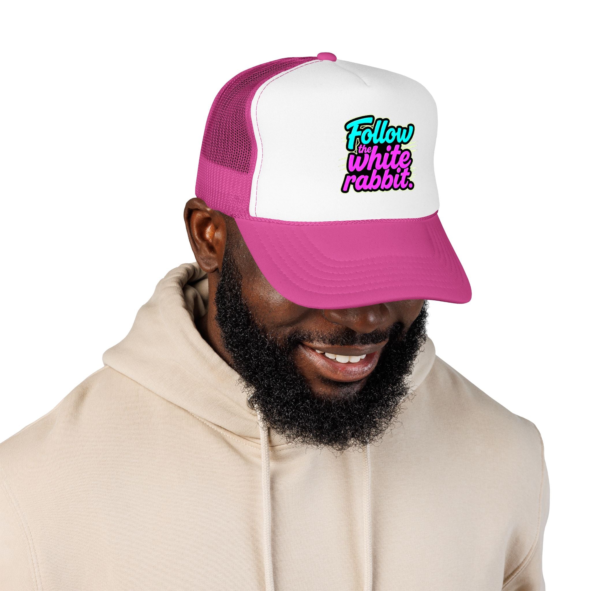"Follow The White Rabbit" Big Foam Trucker