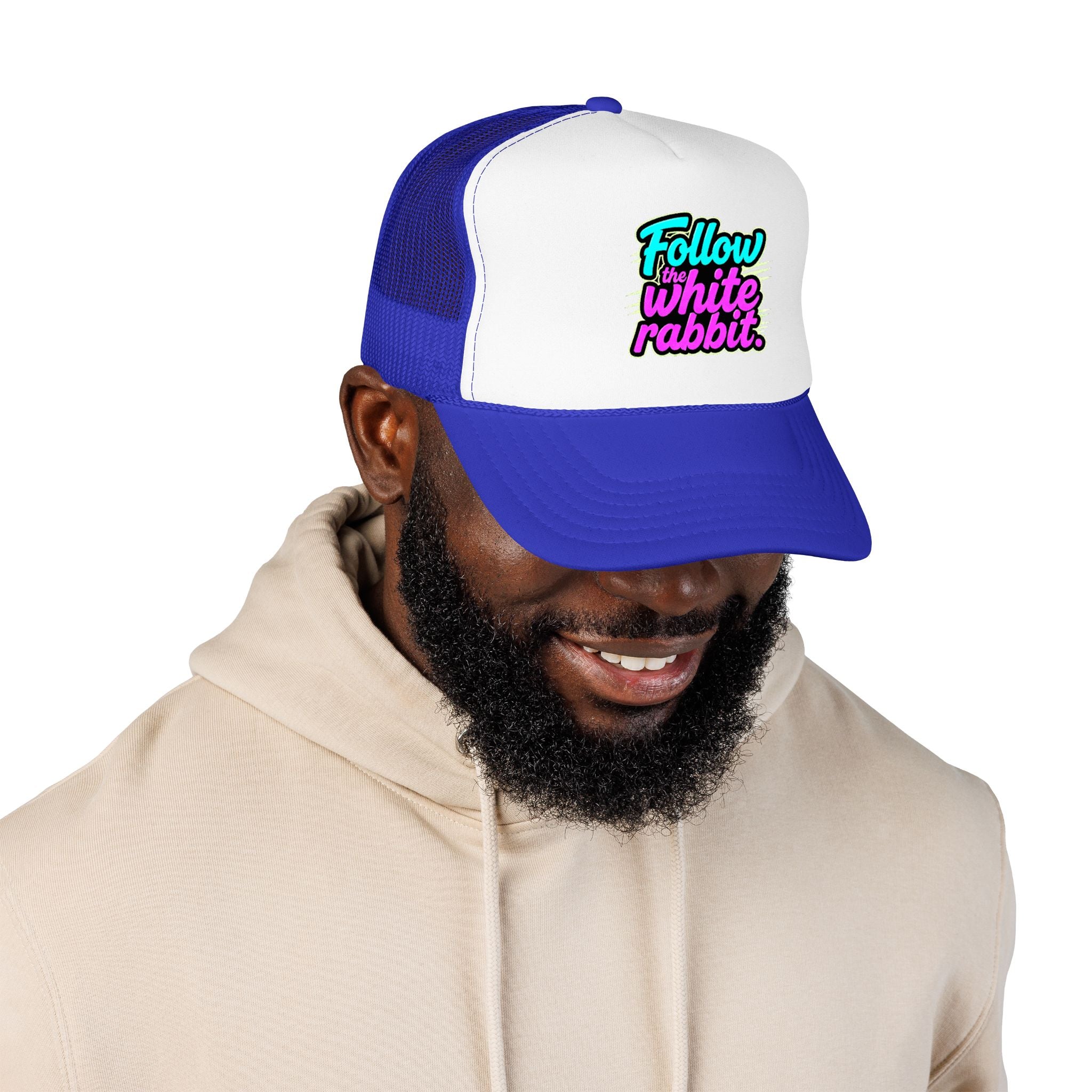 "Follow The White Rabbit" Big Foam Trucker