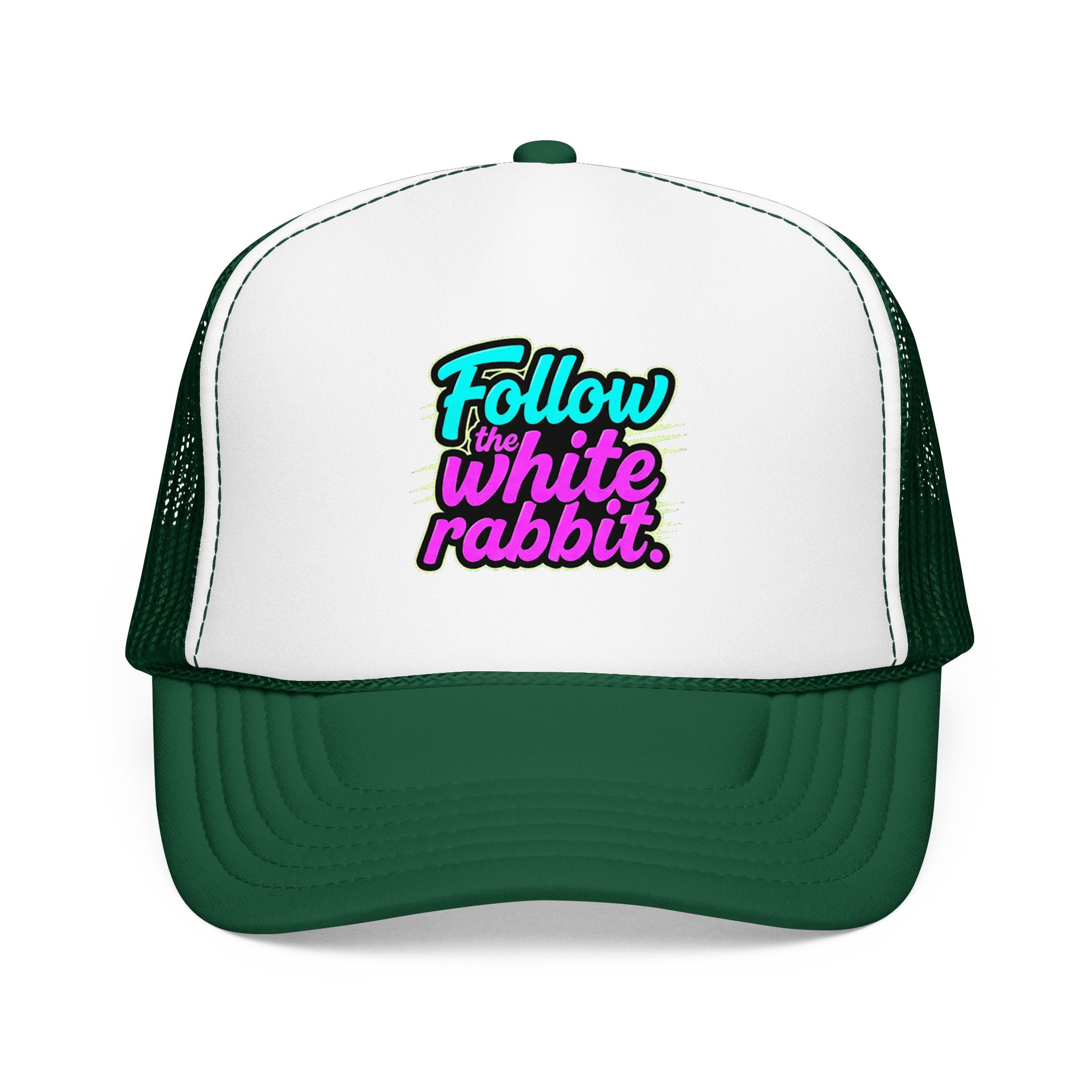 "Follow The White Rabbit" Big Foam Trucker