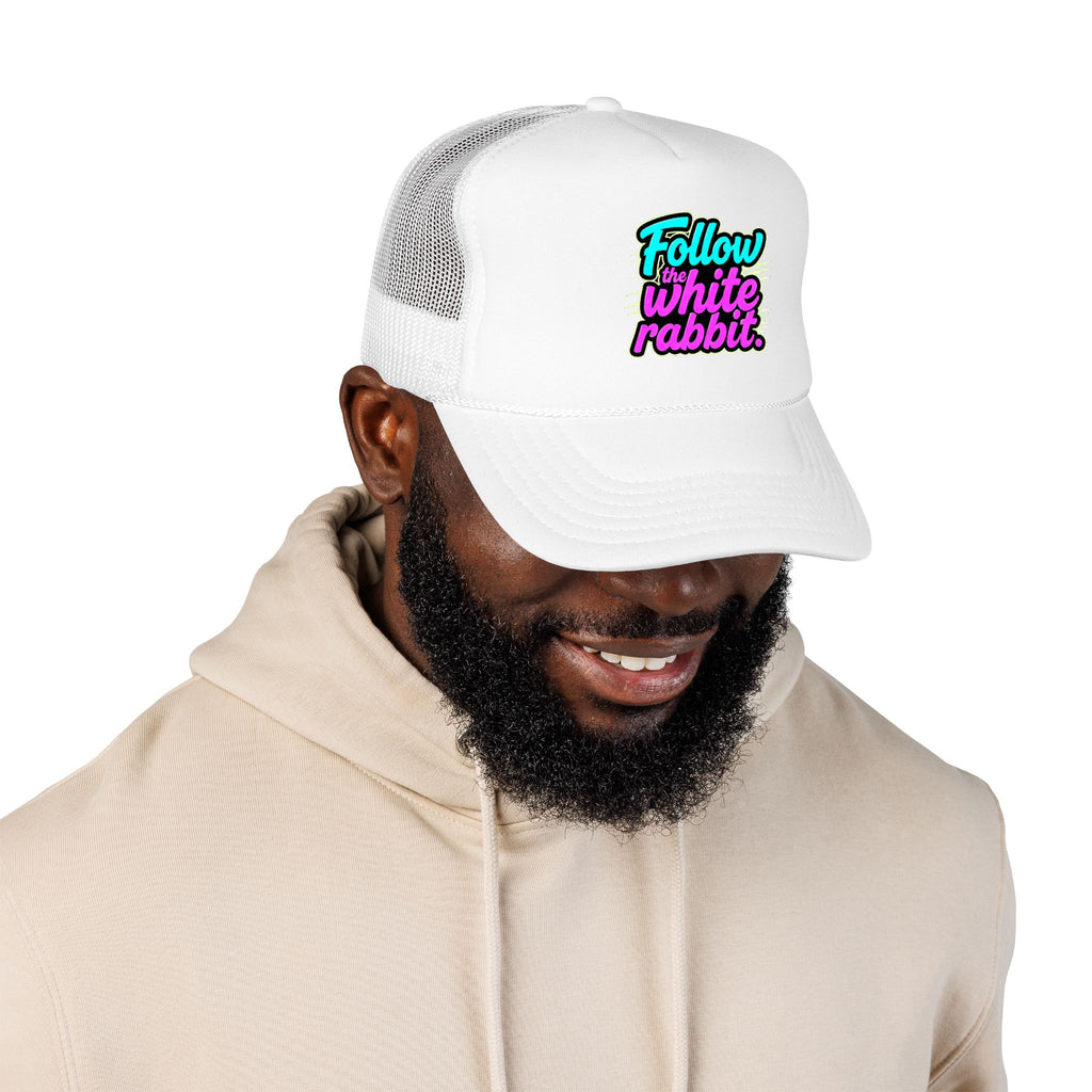 "Follow The White Rabbit" Big Foam Trucker