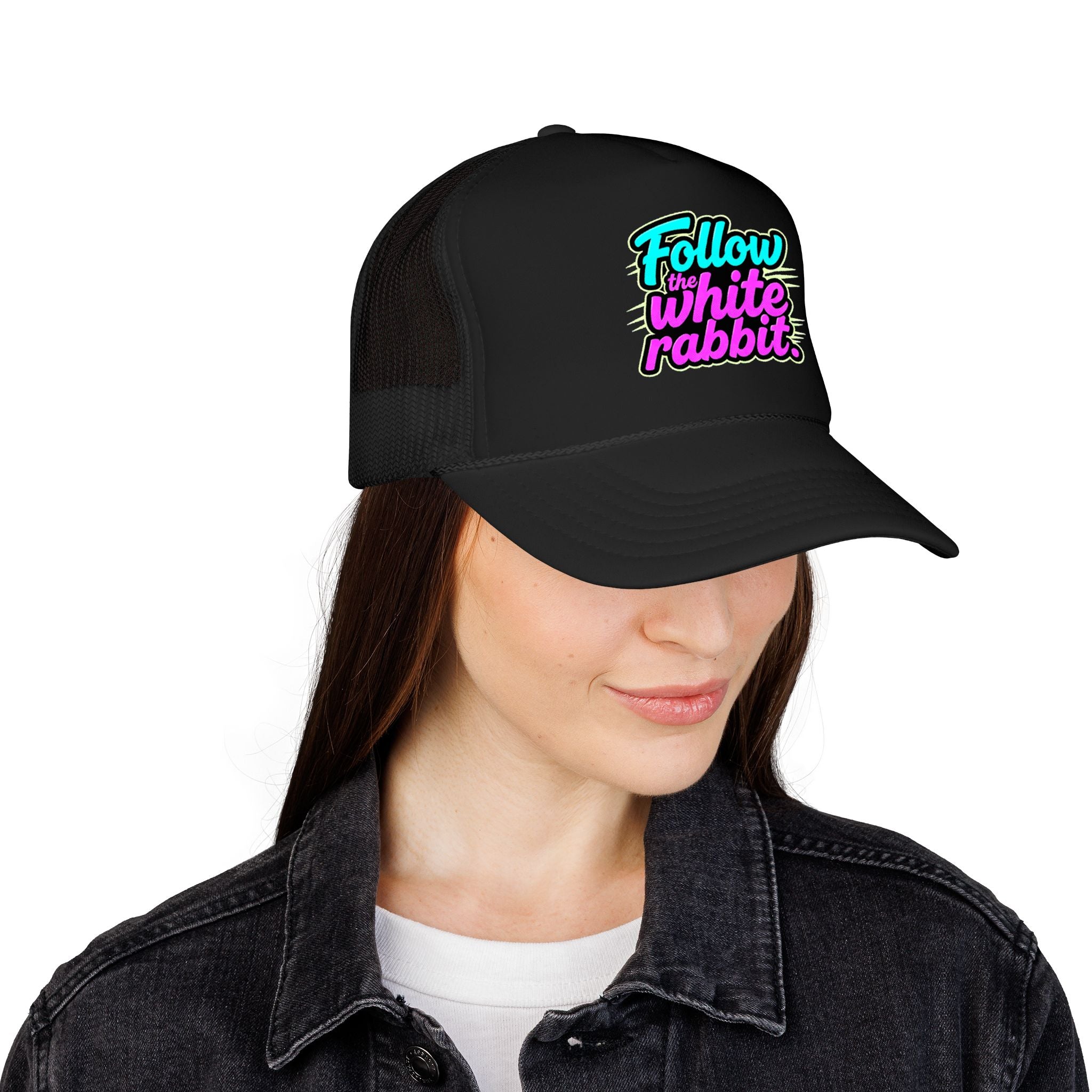 "Follow The White Rabbit" Big Foam Trucker