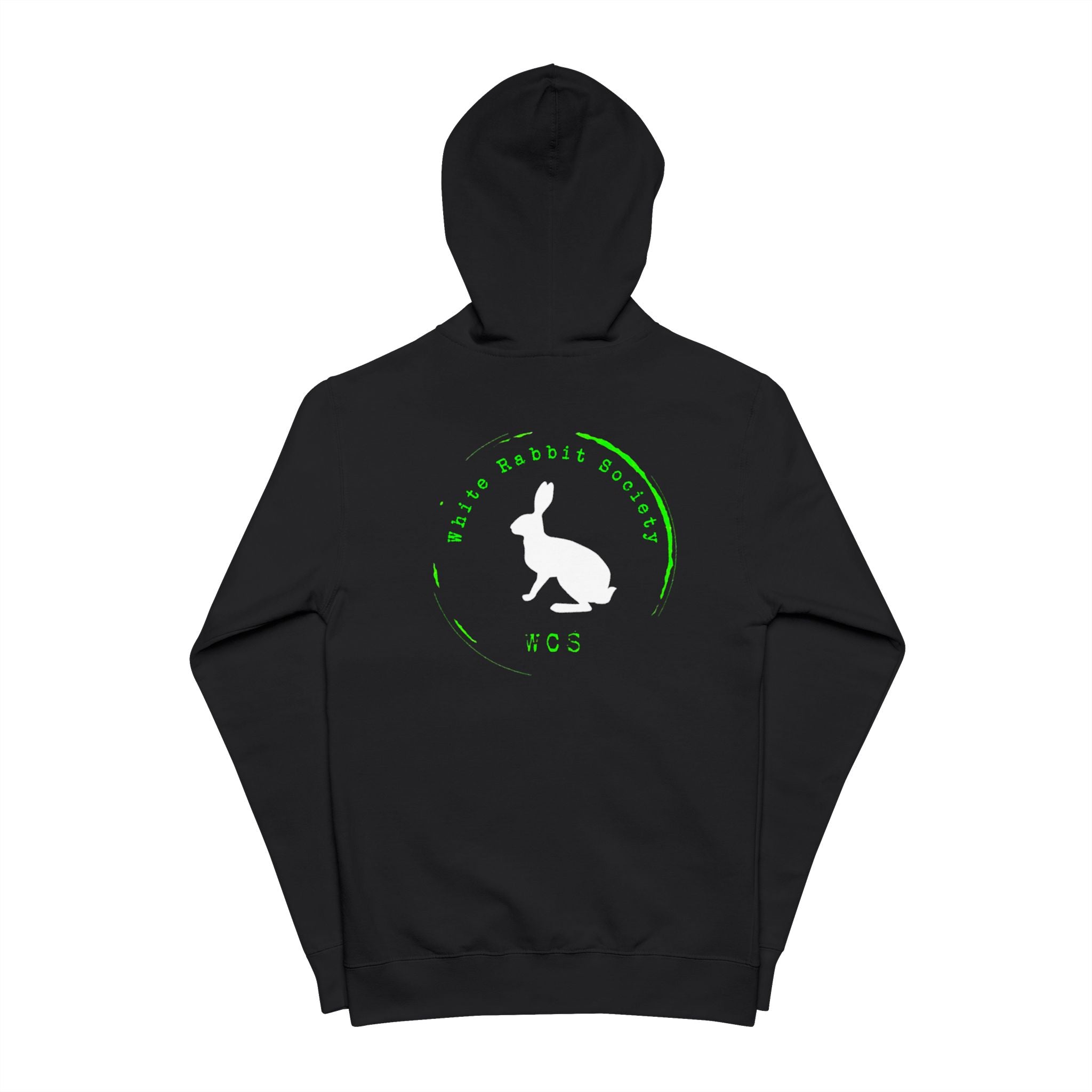 "Follow the white rabbit" Full Zip Hoodie