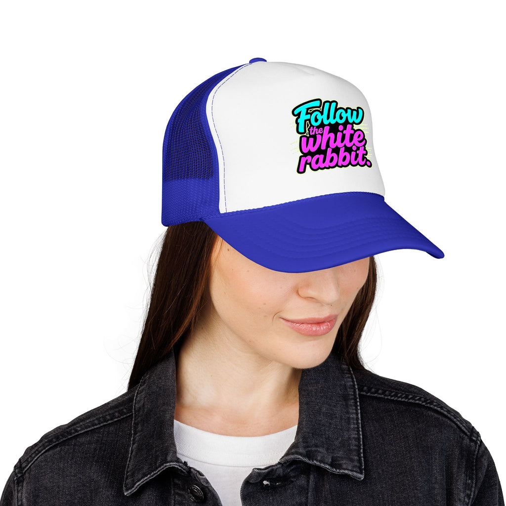 "Follow The White Rabbit" Big Foam Trucker