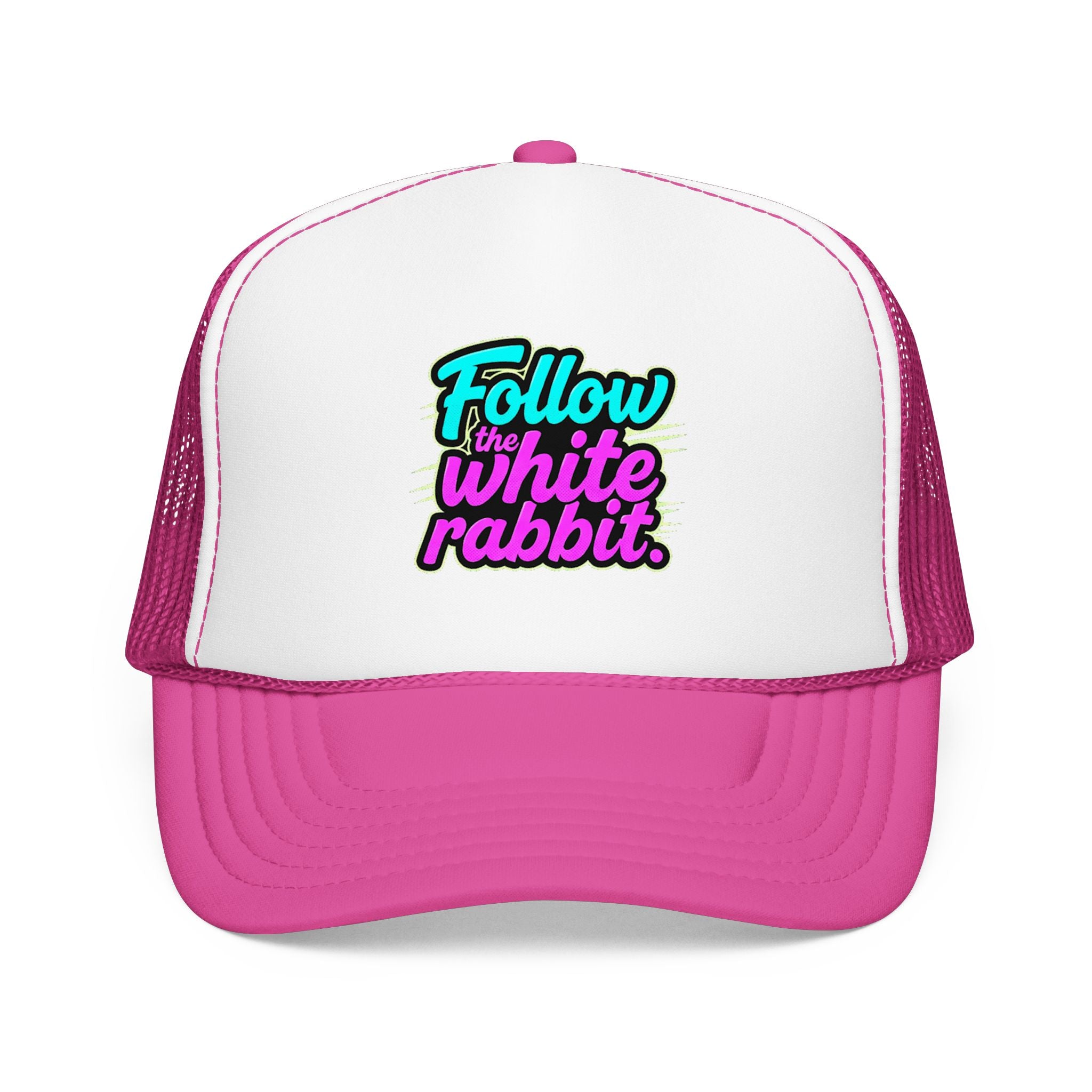 "Follow The White Rabbit" Big Foam Trucker
