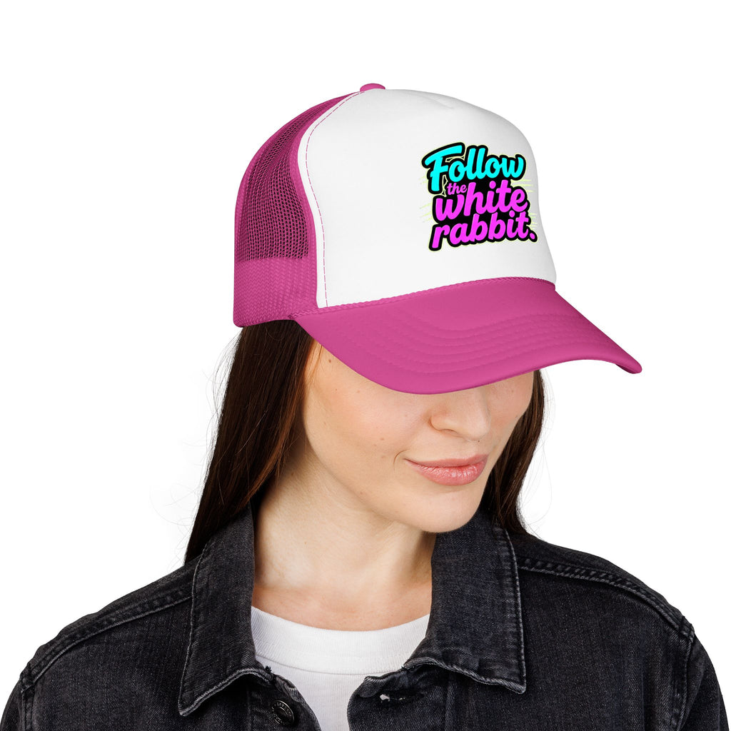 "Follow The White Rabbit" Big Foam Trucker