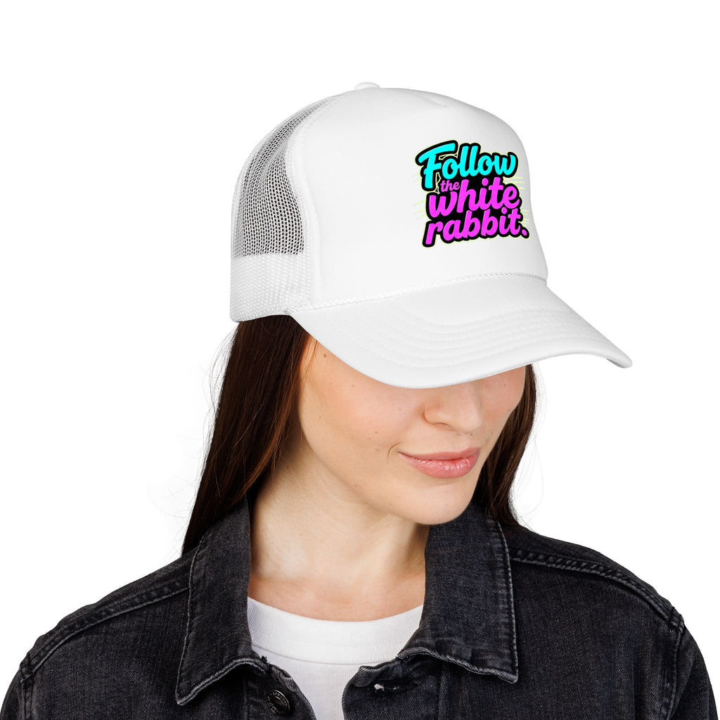 "Follow The White Rabbit" Big Foam Trucker