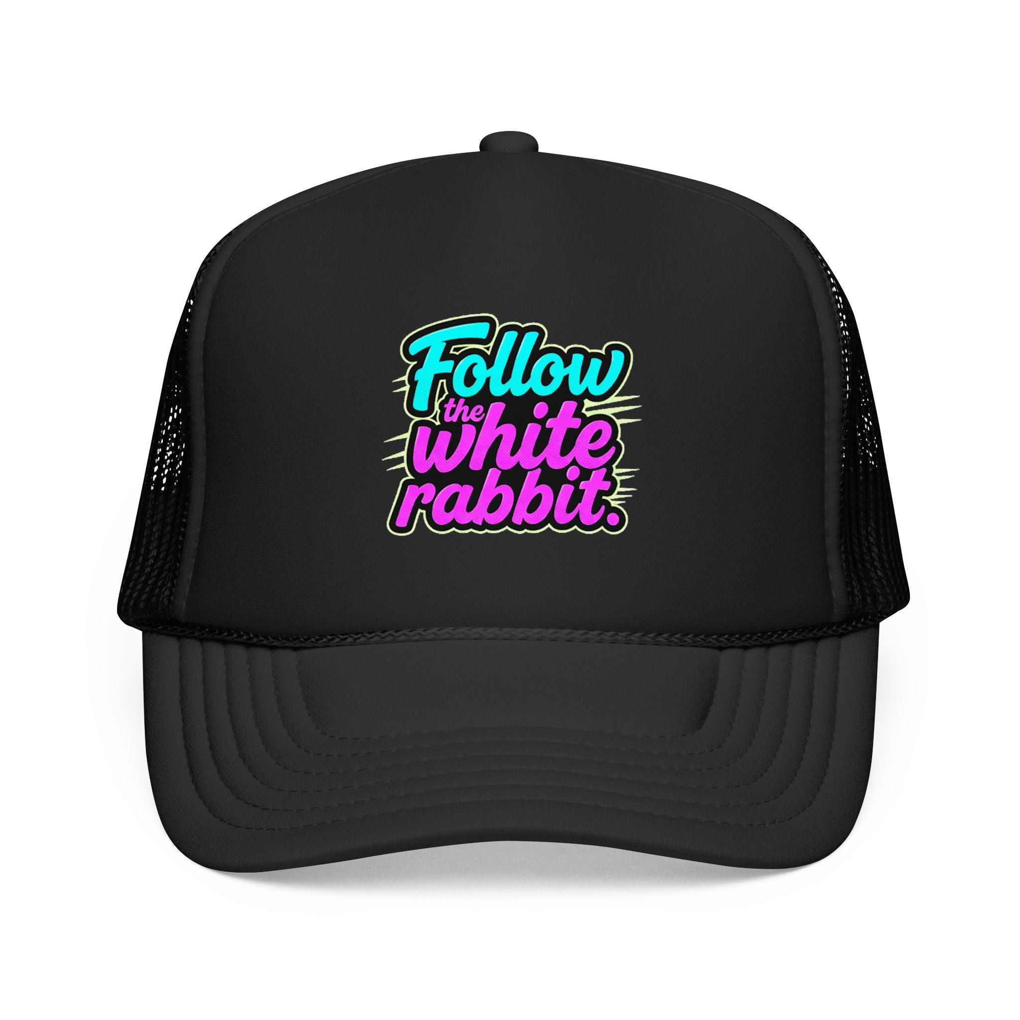 "Follow The White Rabbit" Big Foam Trucker