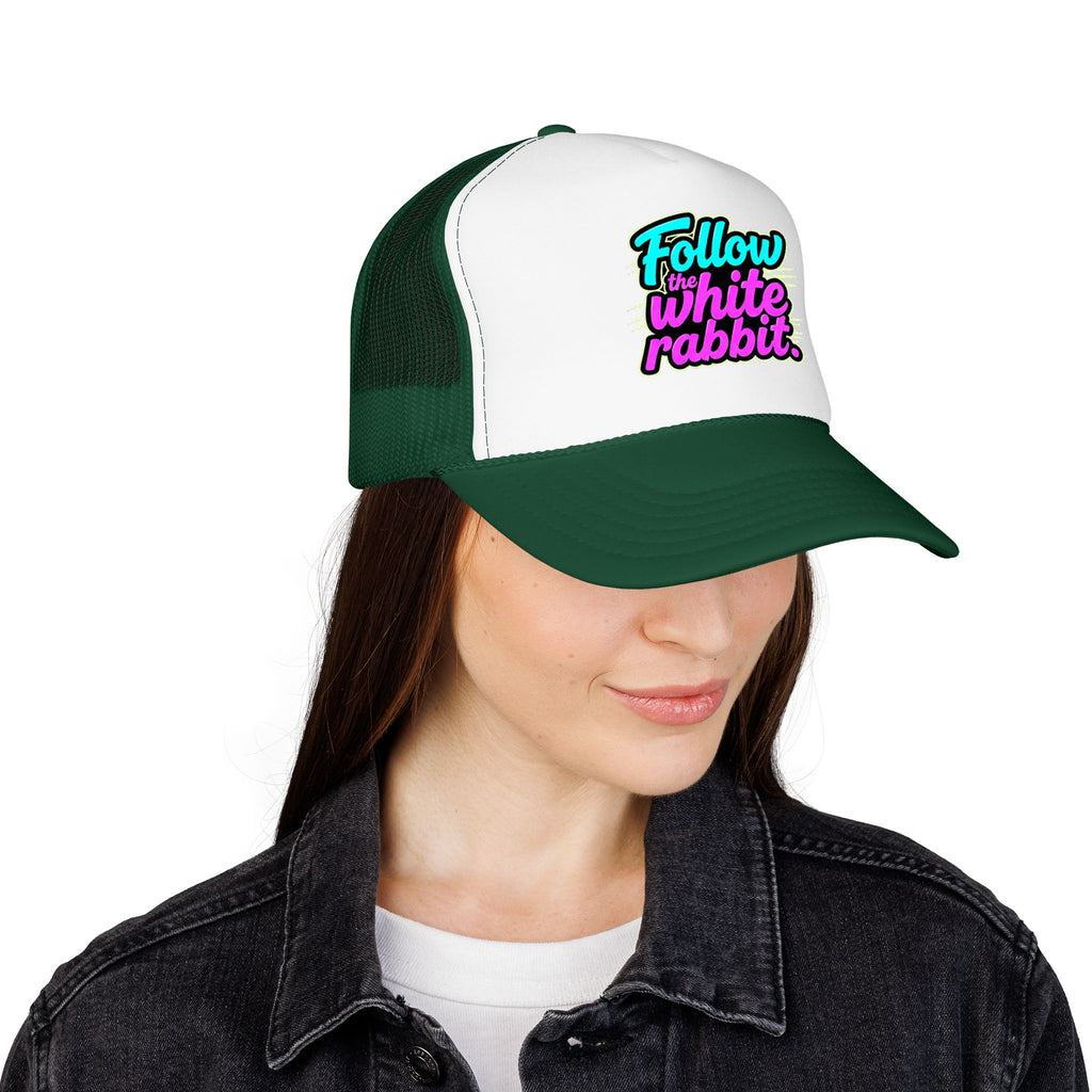 "Follow The White Rabbit" Big Foam Trucker