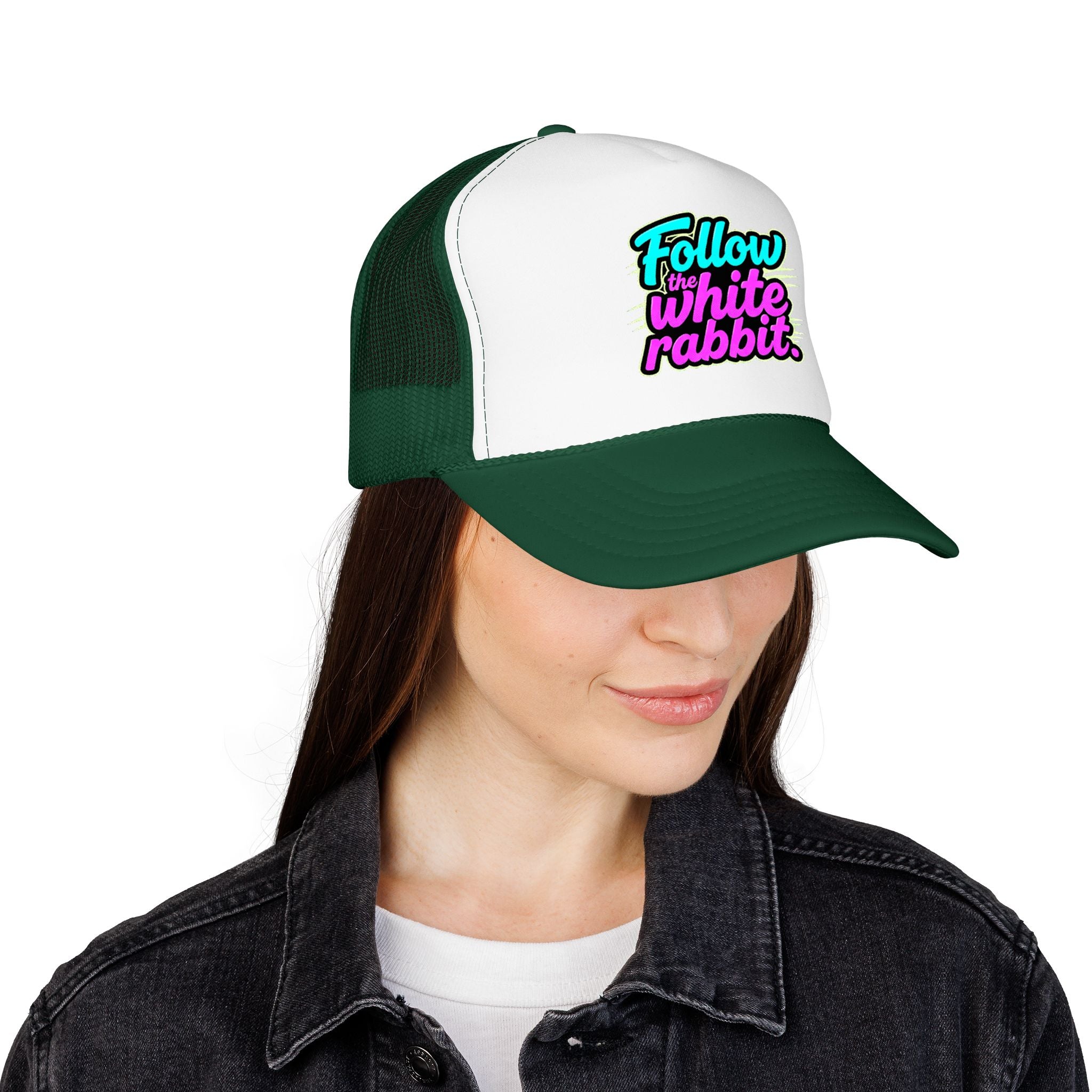 "Follow The White Rabbit" Big Foam Trucker