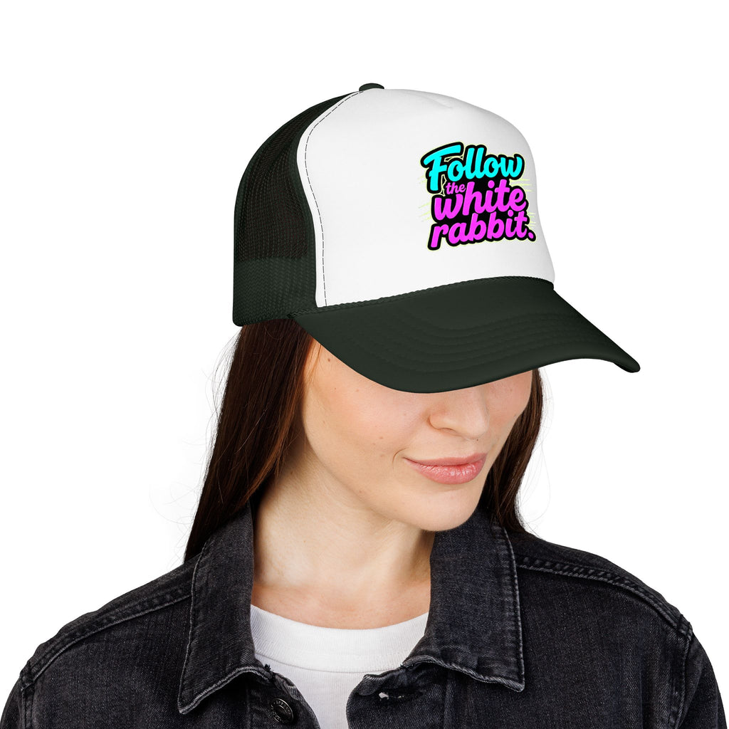 "Follow The White Rabbit" Big Foam Trucker