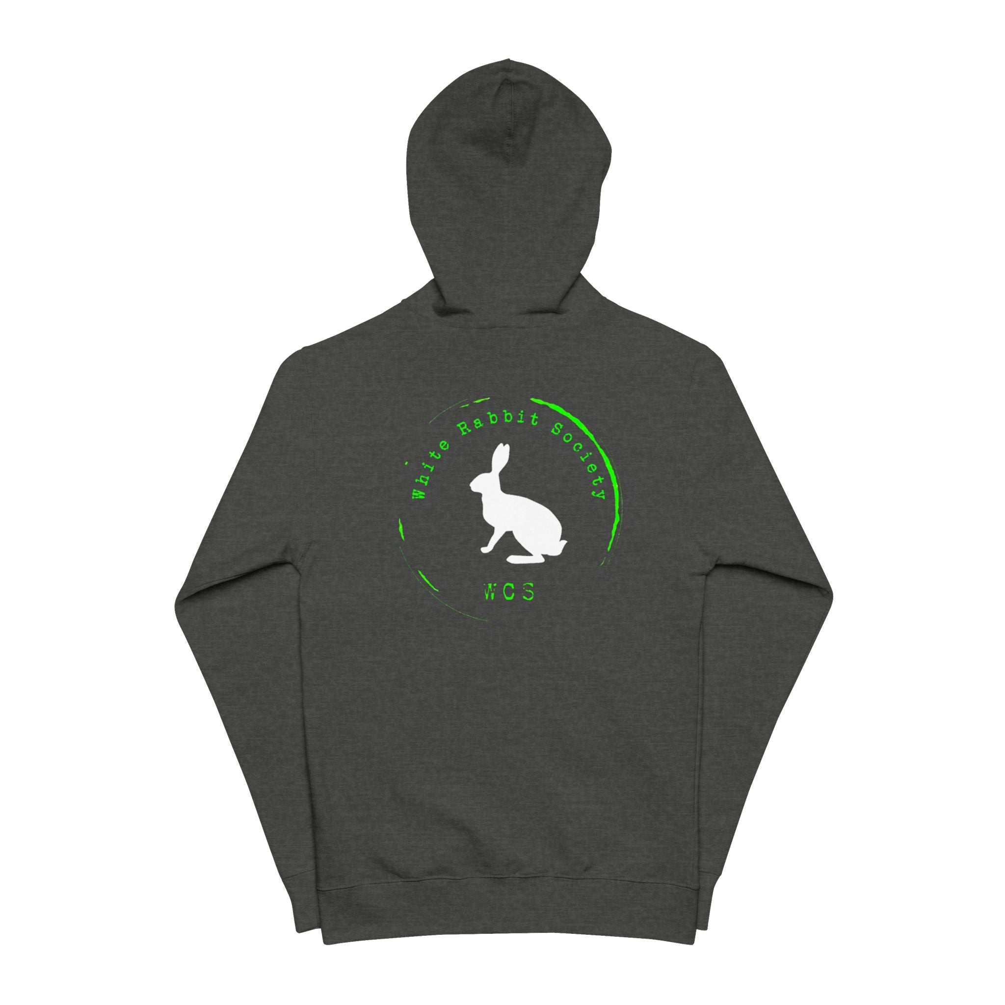 "Follow the white rabbit" Full Zip Hoodie